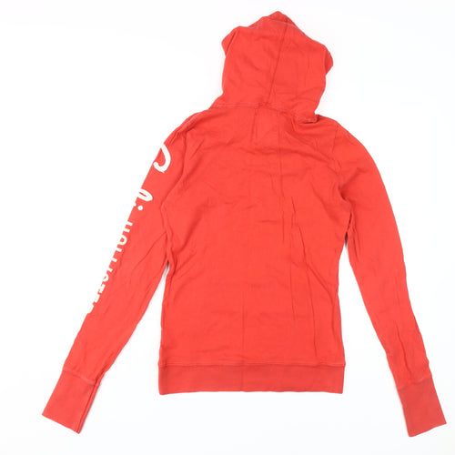 Hollister Women's Red Pullover Hoodie L