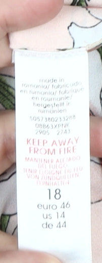 Evans Women's Floral Top in Multicoloured, Size 18