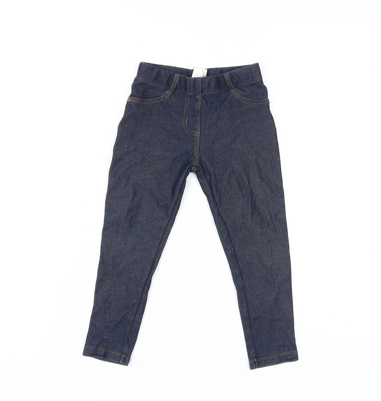 Next Girls Blue Skinny Jeans 2-3 Years Stretch Denim