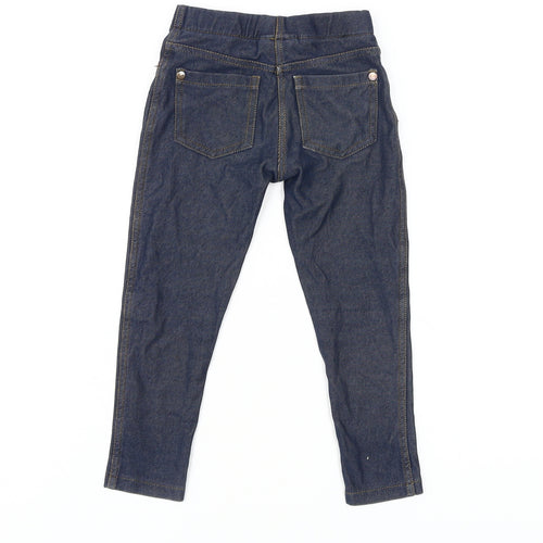 Next Girls Blue Skinny Jeans 2-3 Years Stretch Denim