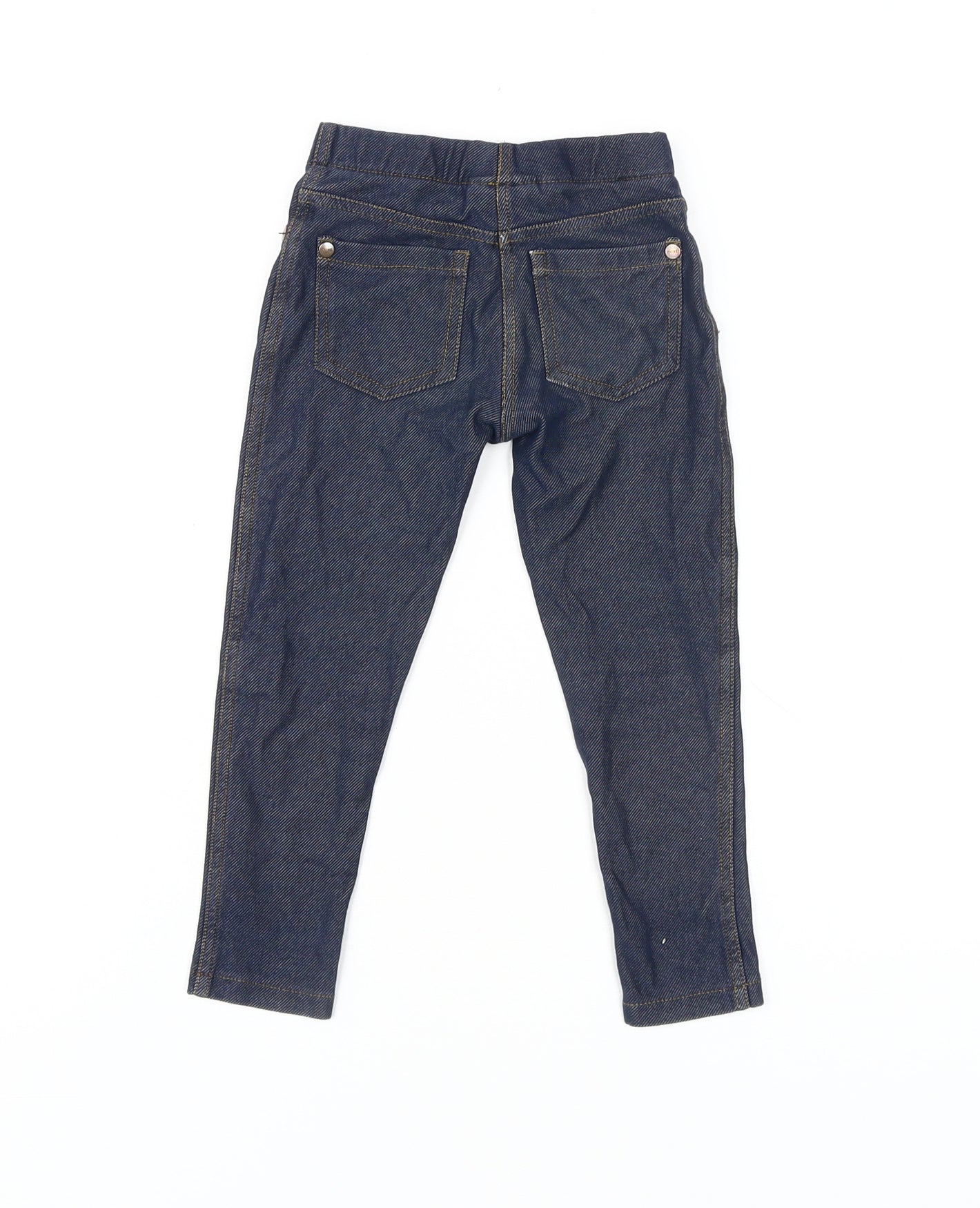 Next Girls Blue Skinny Jeans 2-3 Years Stretch Denim