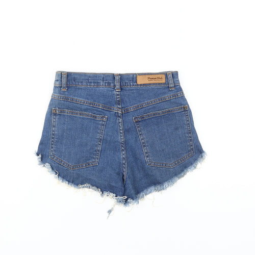 Zara Women's Blue Denim Cut-Off Shorts Size 6
