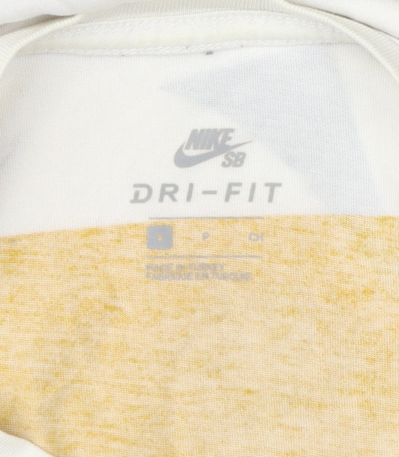 Nike Men’s White Sports Graphic Long Sleeve T-Shirt Size S