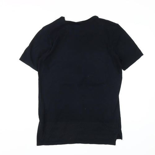 Nike Men's Black Graphic T-Shirt, Size S, Cotton Comfort