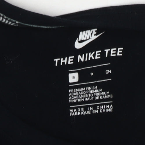 Nike Men's Black Graphic T-Shirt, Size S, Cotton Comfort