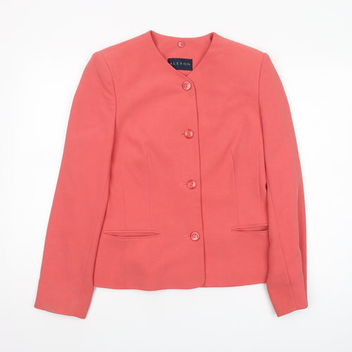 Alexon Women's Pink Blazer Size 10 with Notch Lapel
