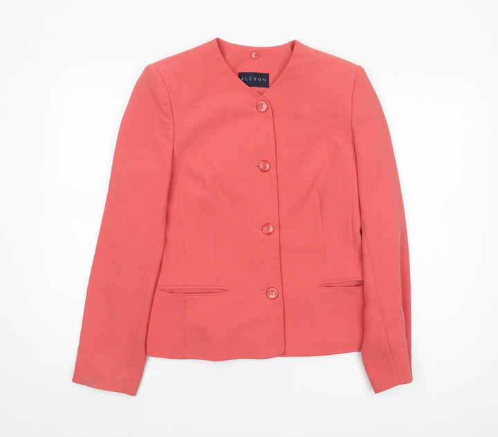 Alexon Women's Pink Blazer Size 10 with Notch Lapel