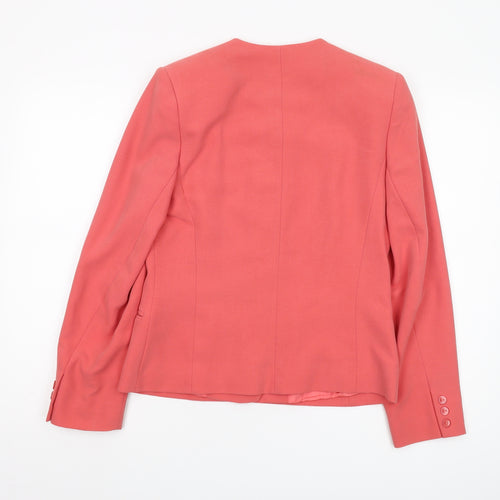 Alexon Women's Pink Blazer Size 10 with Notch Lapel