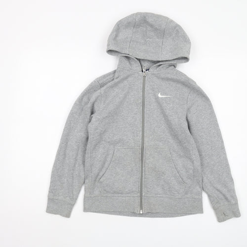 Nike Boys Grey Full Zip Hoodie M Medium