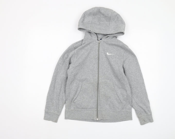 Nike Boys Grey Full Zip Hoodie M Medium