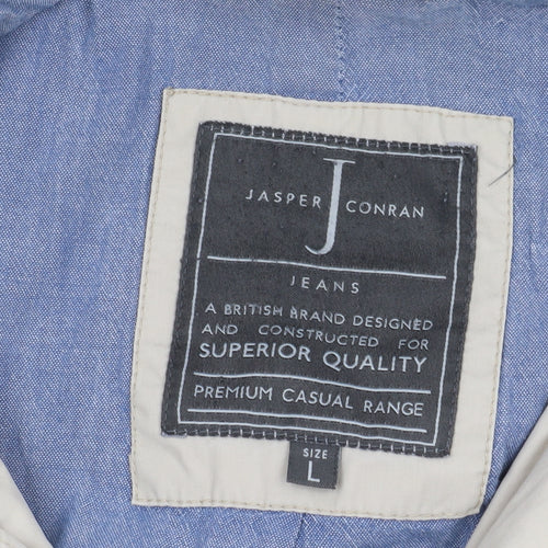 Jasper Conran Men's Beige Parka Jacket L Hooded