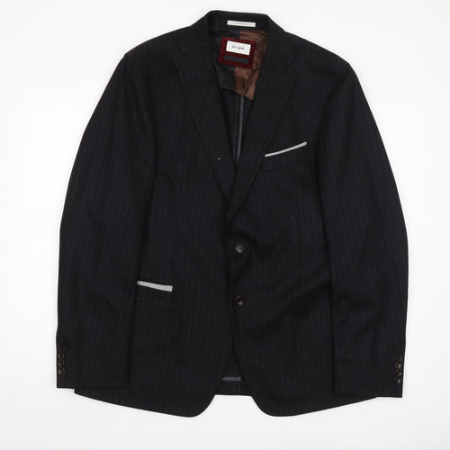 Van Gils Men's Black Striped Blazer 44R Formal Jacket