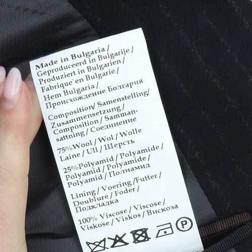 Van Gils Men's Black Striped Blazer 44R Formal Jacket