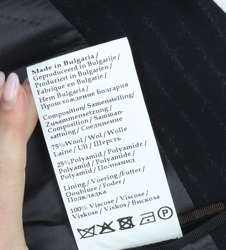 Van Gils Men's Black Striped Blazer 44R Formal Jacket