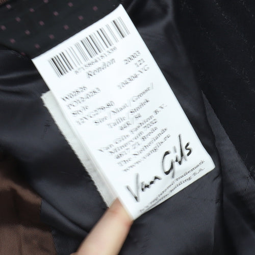 Van Gils Men's Black Striped Blazer 44R Formal Jacket