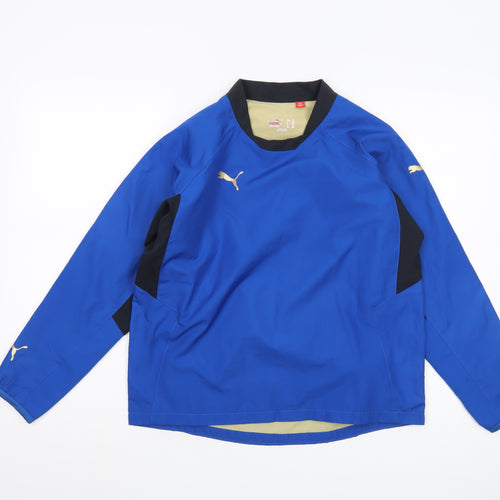 Puma Boys Blue Pullover Sweatshirt, Size UK 12, Logo Accent