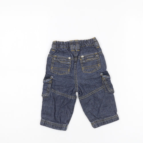 Jasper Conran Boys Blue Cargo Trousers 6-9 Months