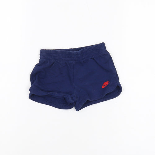 Nike Unisex Blue Baby Shorts 6-9 Months Elastic Waist