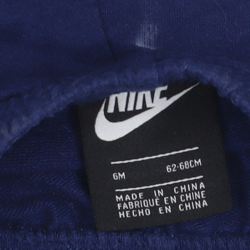 Nike Unisex Blue Baby Shorts 6-9 Months Elastic Waist