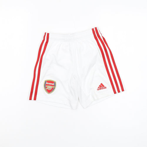 Adidas Boys White XS Athletic Football Shorts