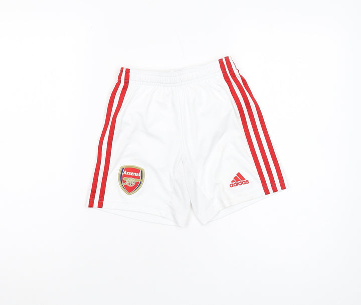 Adidas Boys White XS Athletic Football Shorts