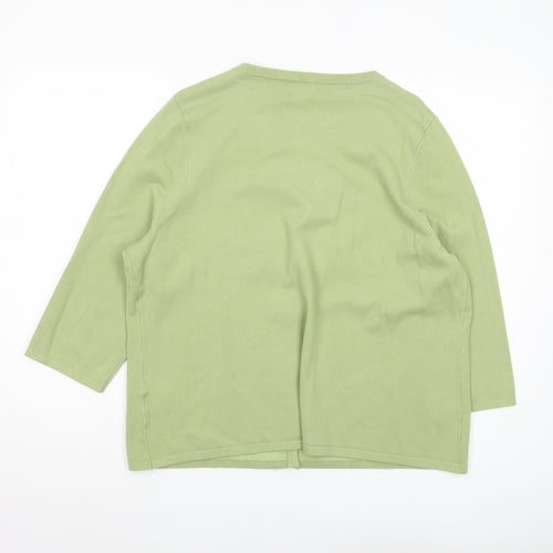 Eastex Women's Green Cardigan Size 12 with Jewel Accents