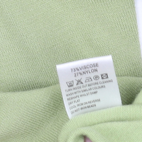 Eastex Women's Green Cardigan Size 12 with Jewel Accents