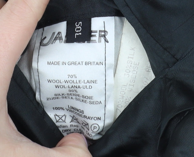 Jaeger Men's Black Check Blazer, Size 50L, Classic Jacket