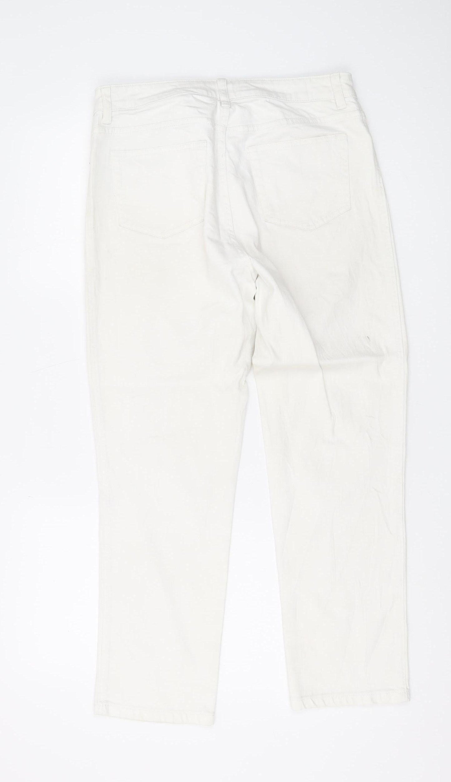 Jaeger Women's White Straight Jeans Size 12