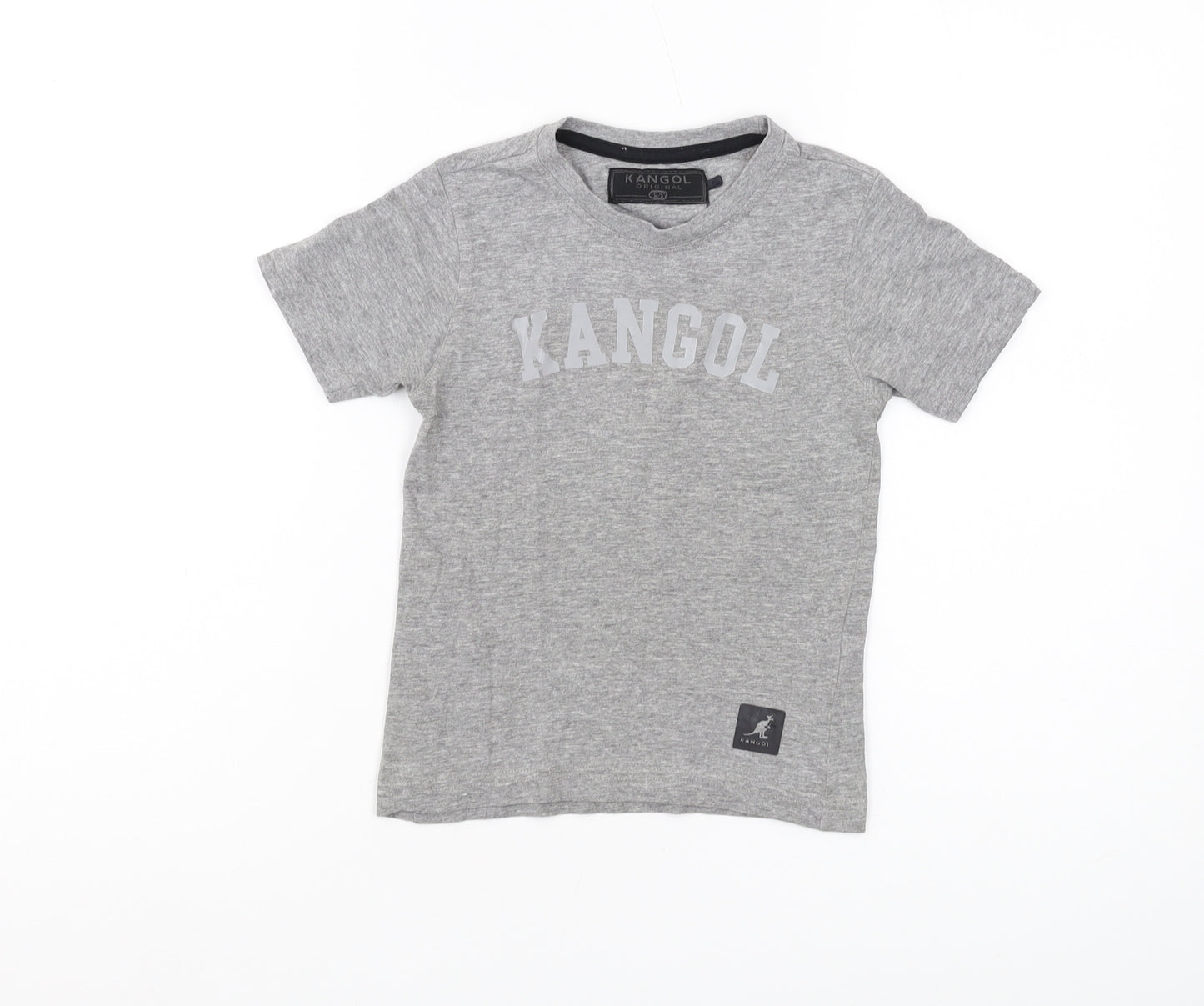 Kangol Boys Grey Logo T-Shirt 4-5Y Casual Short Sleeve