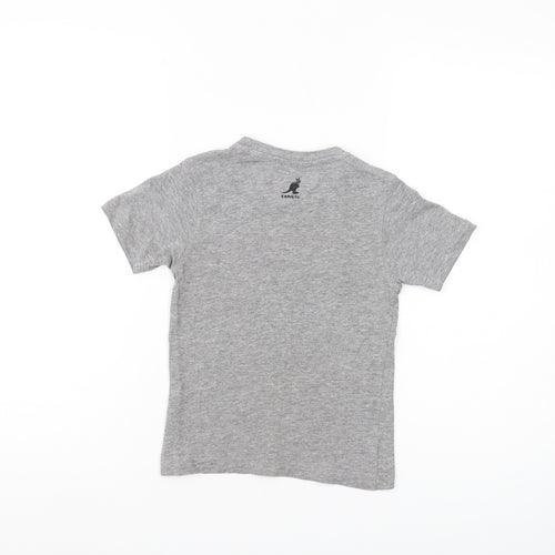 Kangol Boys Grey Logo T-Shirt 4-5Y Casual Short Sleeve