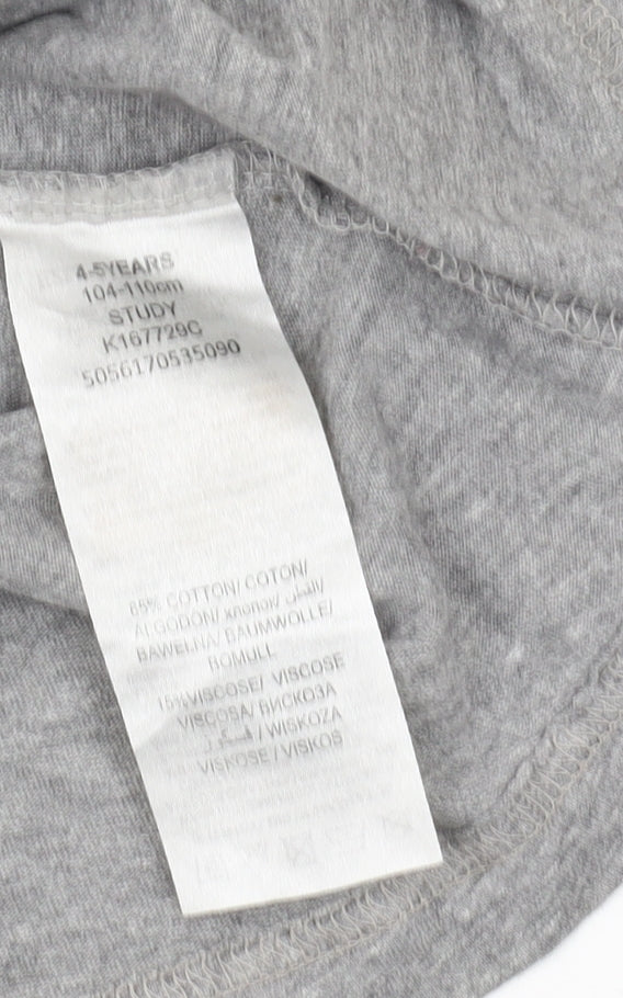 Kangol Boys Grey Logo T-Shirt 4-5Y Casual Short Sleeve