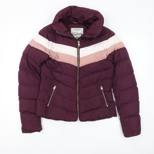 Tokyo Laundry Women's Purple Puffer Jacket Size 8