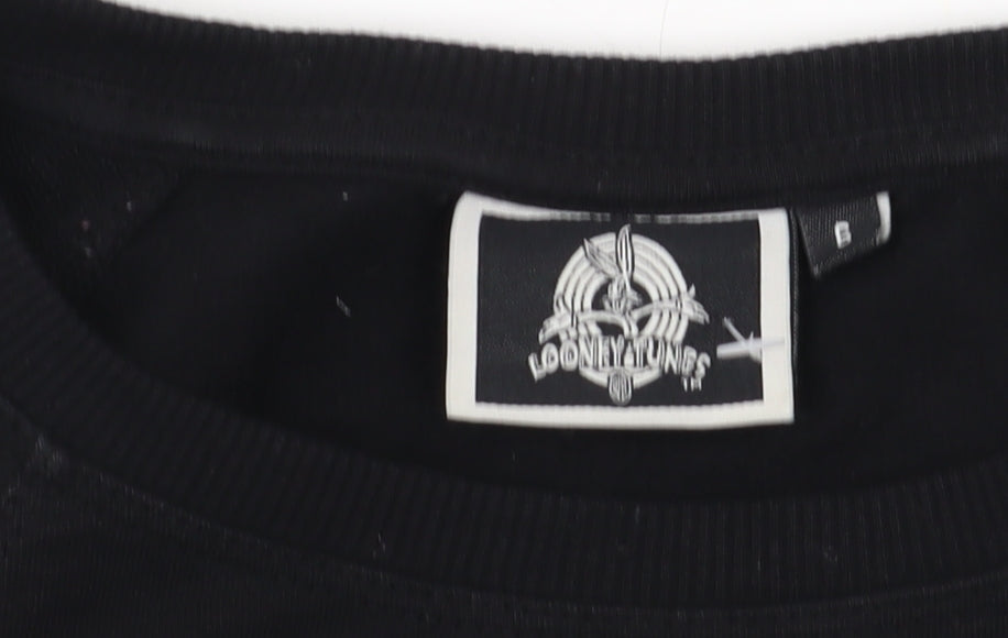 Looney Tunes Women's Black Pullover Cartoon Sweatshirt M