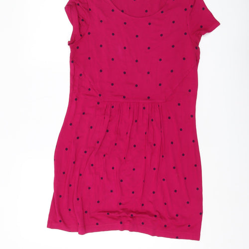 Joules Women's Pink Polka Dot Shift Dress Size 12