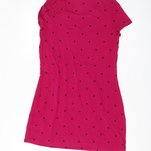 Joules Women's Pink Polka Dot Shift Dress Size 12