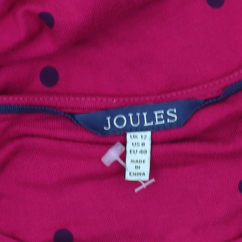 Joules Women's Pink Polka Dot Shift Dress Size 12