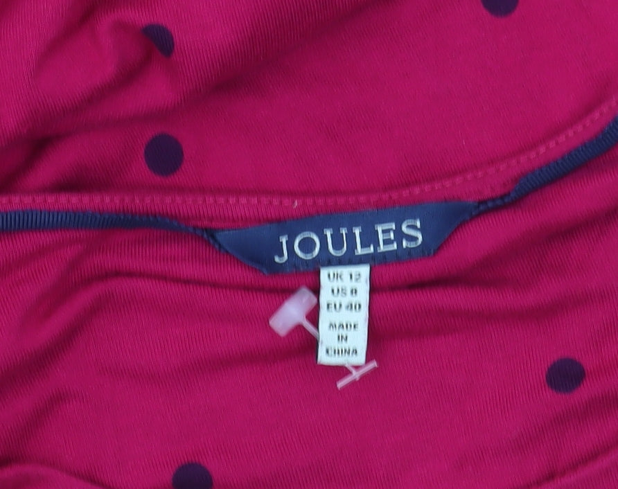 Joules Women's Pink Polka Dot Shift Dress Size 12