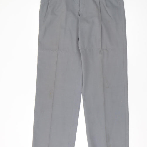 Oscar Jacobson Men's Grey Dress Pants, Size 34, Formal
