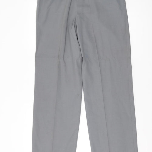 Oscar Jacobson Men's Grey Dress Pants, Size 34, Formal