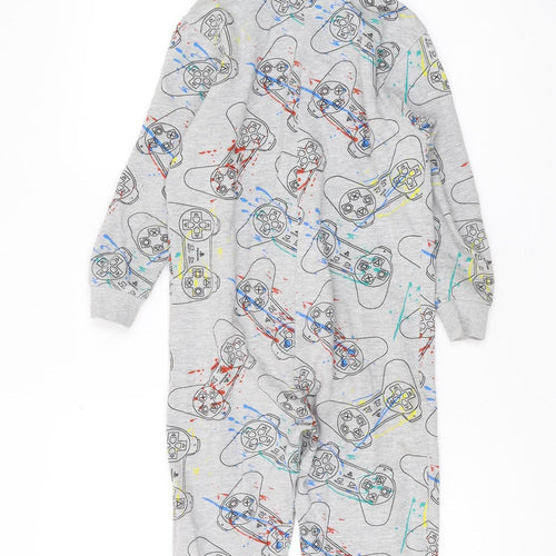 Next Boys Grey PlayStation One Piece, Size 6, Hooded Pyjama