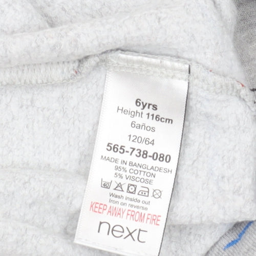 Next Boys Grey PlayStation One Piece, Size 6, Hooded Pyjama