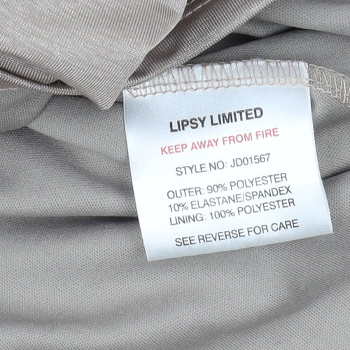 Lipsy Women’s Beige Maxi Dress Size 10 Sleeveless