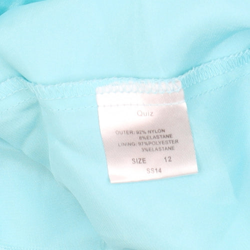 Quiz Women Blue A-Line Knee Length Dress
