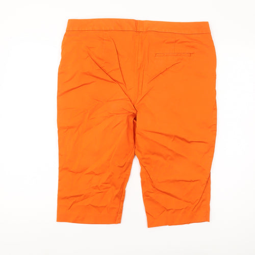 Marks and Spencer Women's Orange Bermuda Shorts Size 16