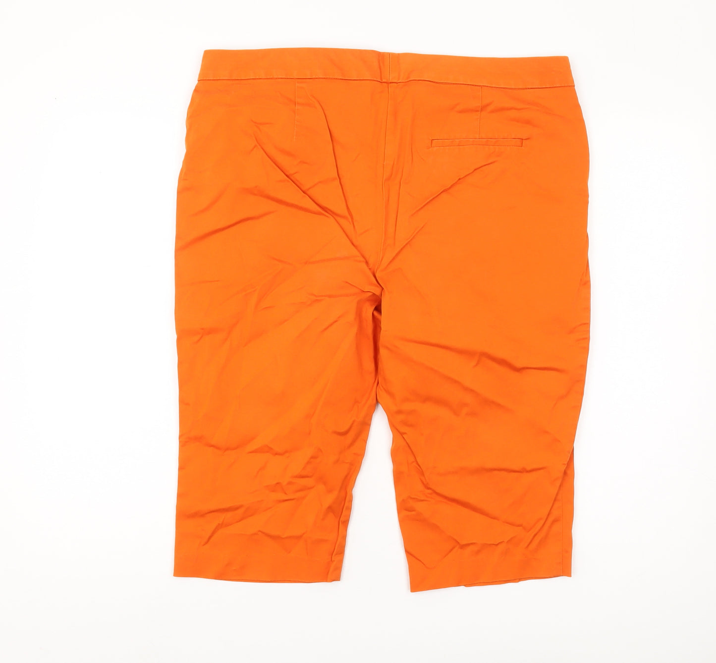 Marks and Spencer Women's Orange Bermuda Shorts Size 16