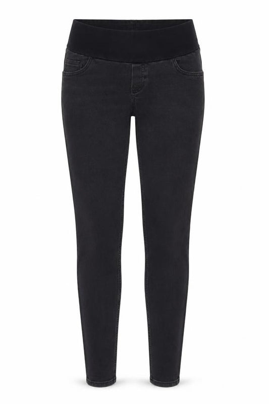 Front view of ASOS Women's Black Jegging, size 10, Elastic Waist