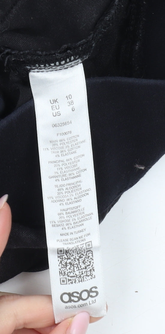 ASOS Women's Black Jegging Size 10 Elastic Waist