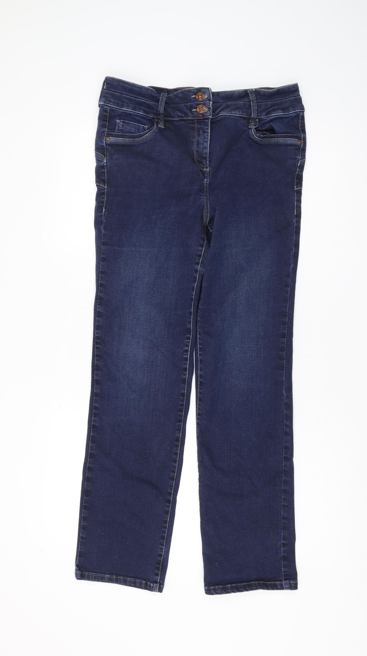 Next Women's Blue Straight Jeans Size 16 Regular