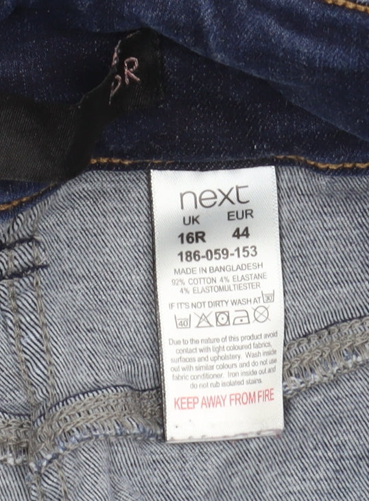 Next Women's Blue Straight Jeans Size 16 Regular